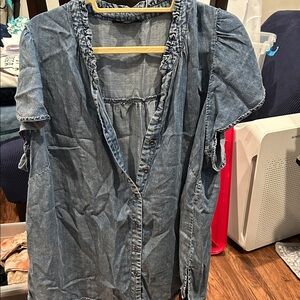 Jane and Delancey Denim Blue Button Down Shirt
